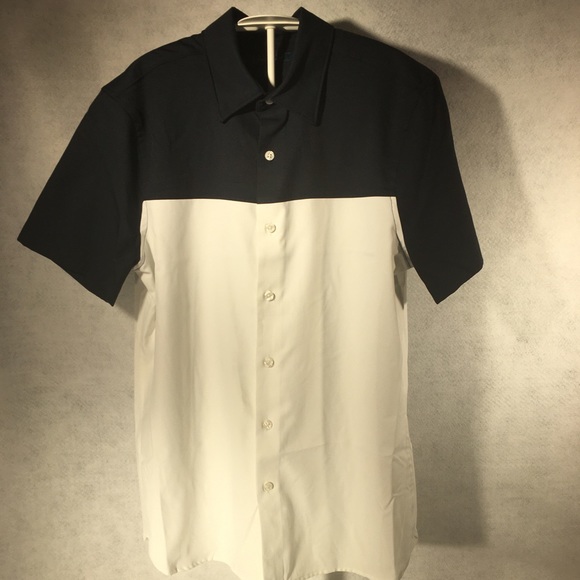 Perry Ellis Vibrant + Soft Short Sleeve Button-Up - Picture 2 of 5